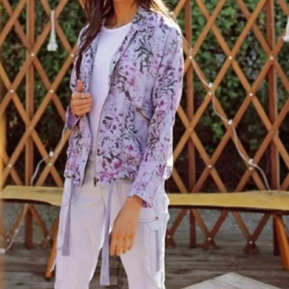 Marrakech Darcy Tencel Lilac Camo Jacket - Picture 1 of 5